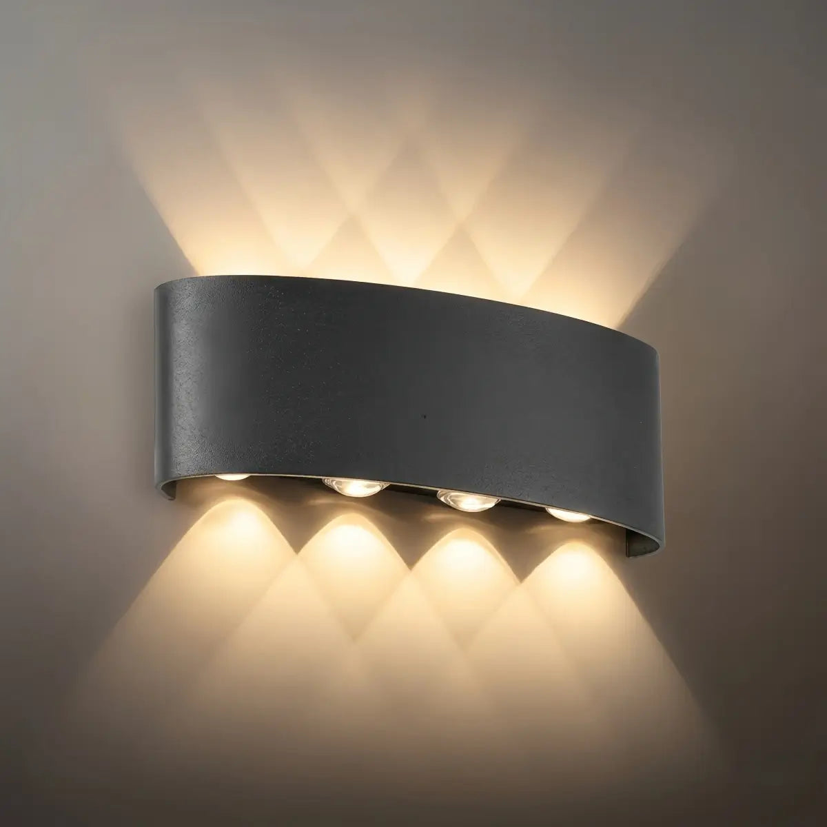 Arcato Modern Outdoor Wall Lamp - Black
