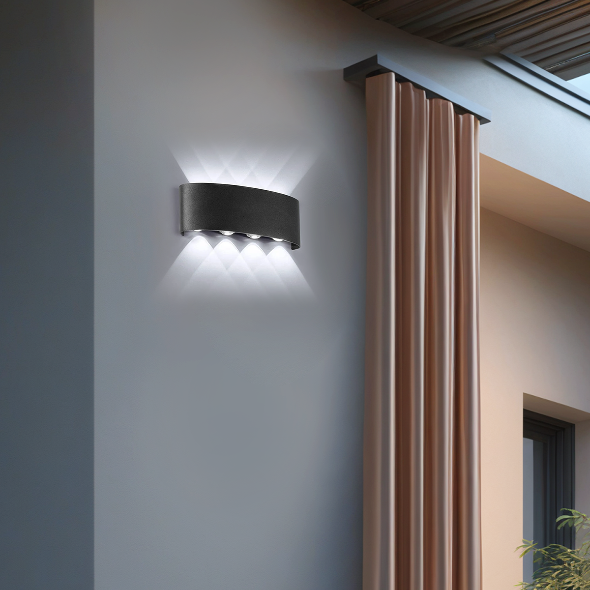 Arcato Modern Outdoor Wall Lamp - Black