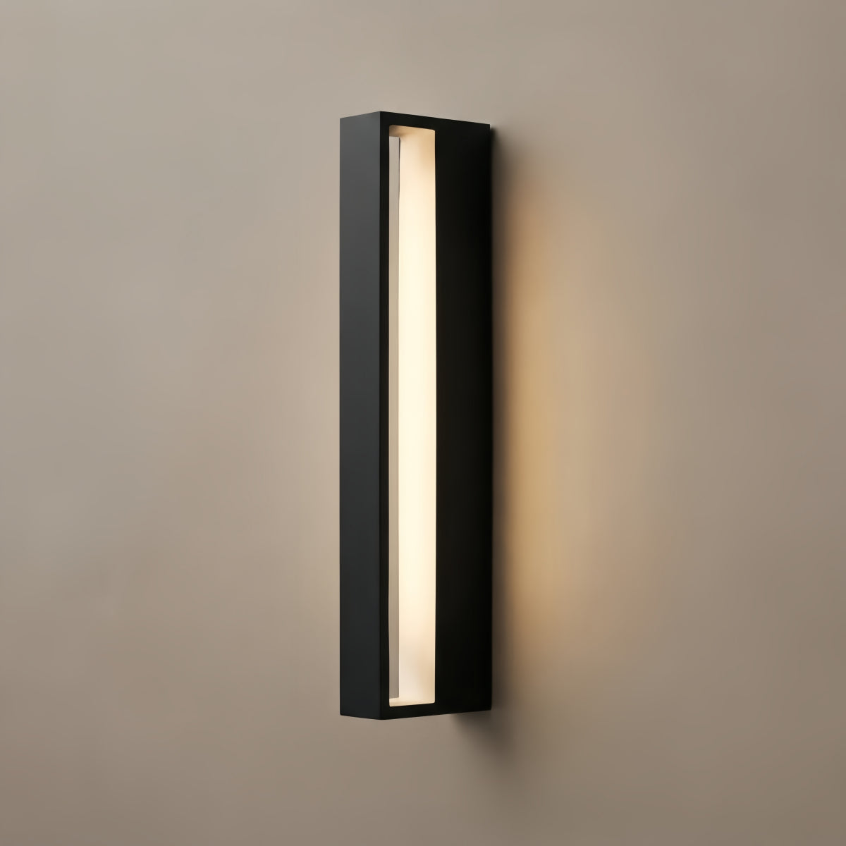 Arcato Modern Rectangular Outdoor Wall Lamp – Metal Sensor Light Garden/Patio