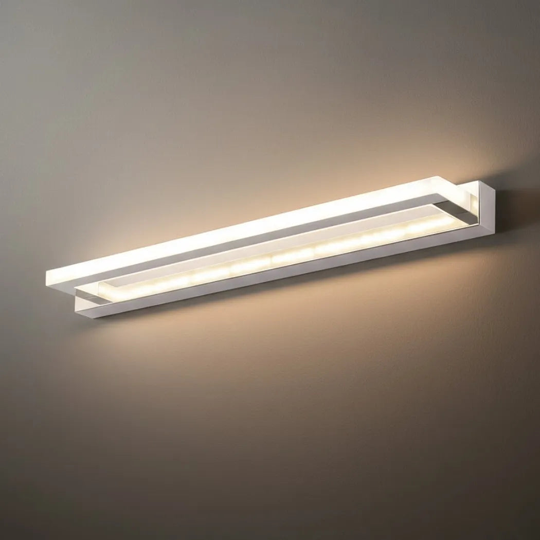 Arcato Modern Waterproof Vanity Light for Bathroom – White Acrylic & Metal Fixture