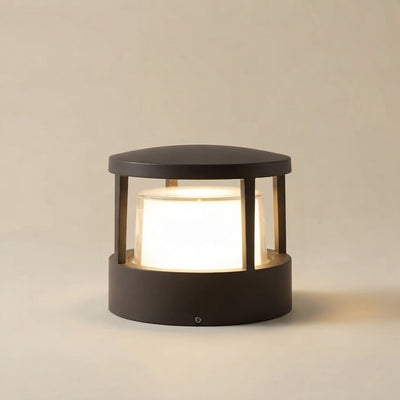 Irondale Industrial Cylindrical Pillar Lights - Weatherproof Metal for Garden