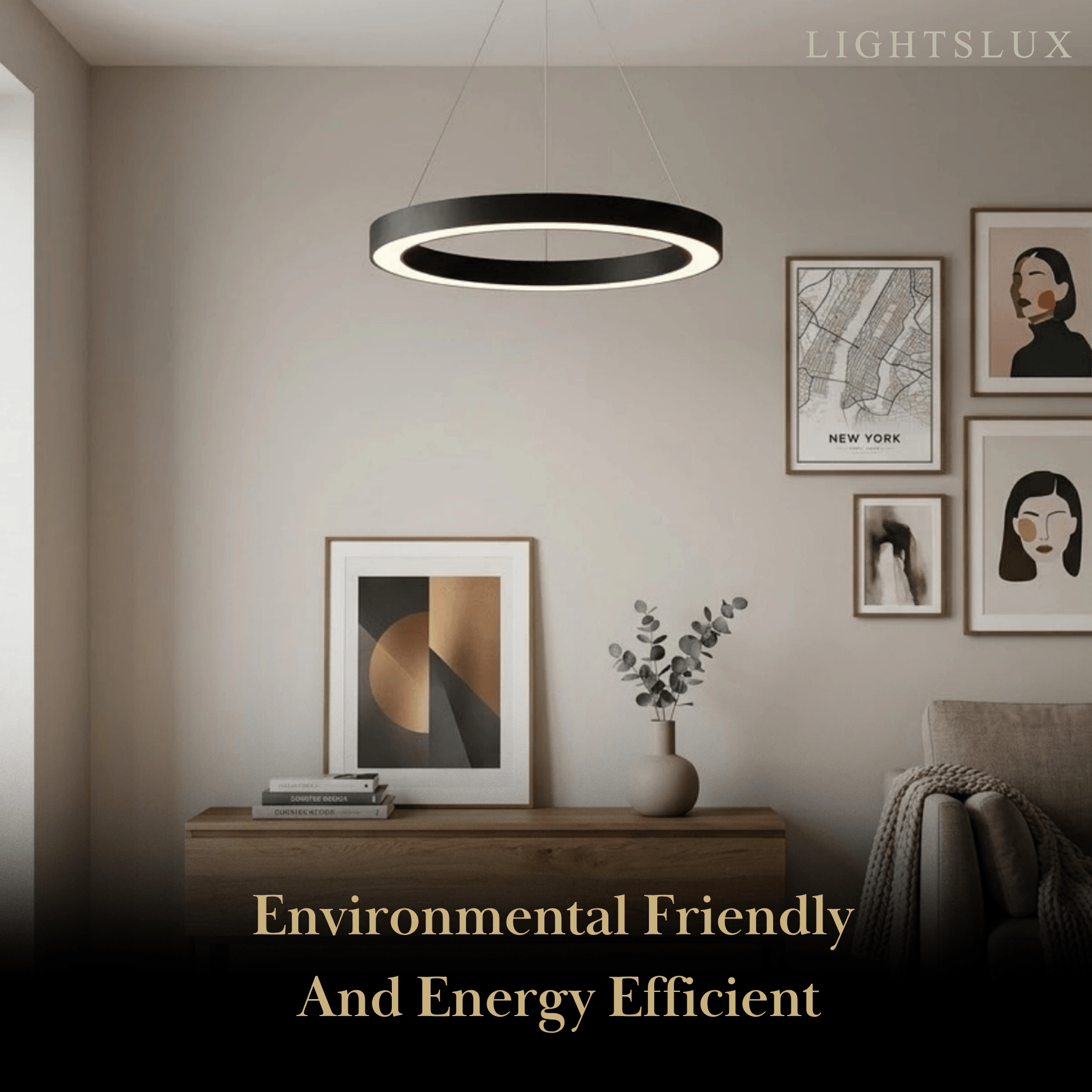Embrace Modern Ring Pendant Light 