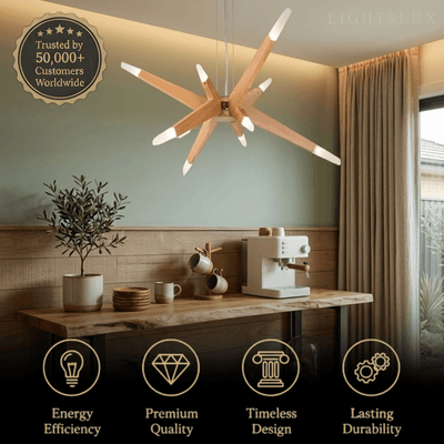 Zenno Designer Handmade Branch Wood Pendant Light - Natural