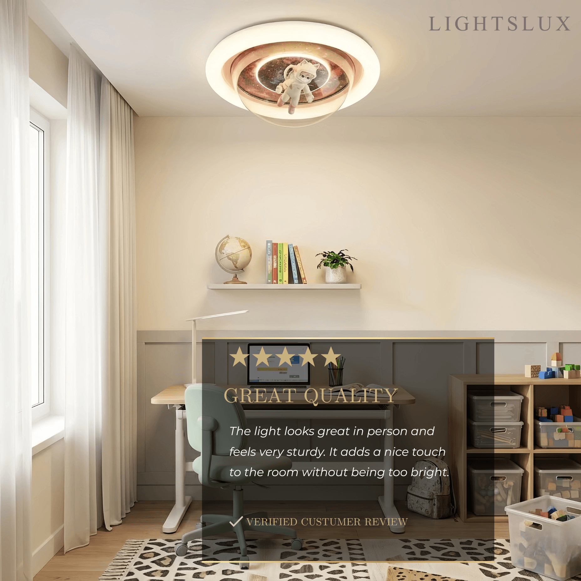 Vivara Modern Metal/Acrylic Ceiling Light - Blue