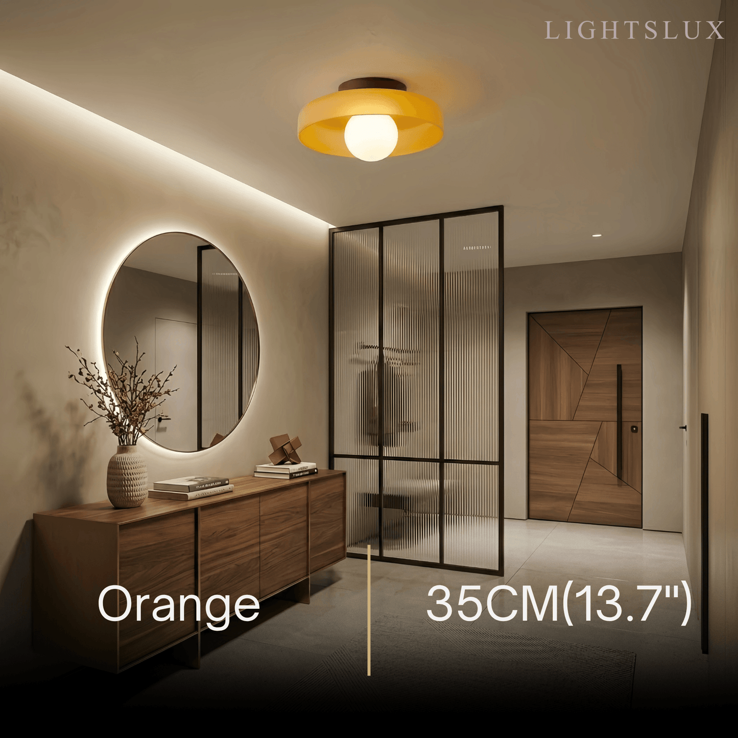 Modern_Round_Ceiling_Light_Orange