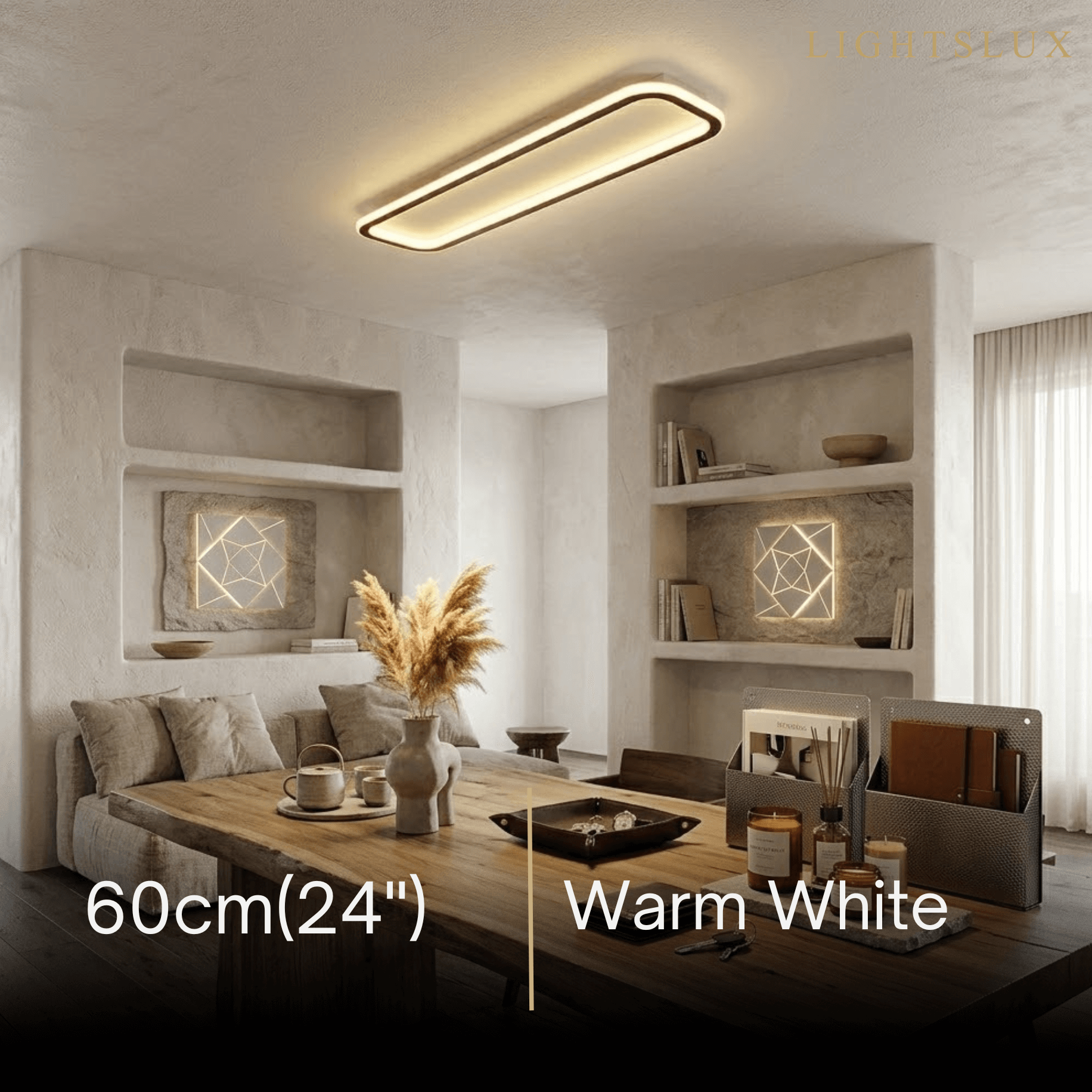 Arcato  Modern LED Ceiling Light – Metal/Silica Gel Fixture for Living Room