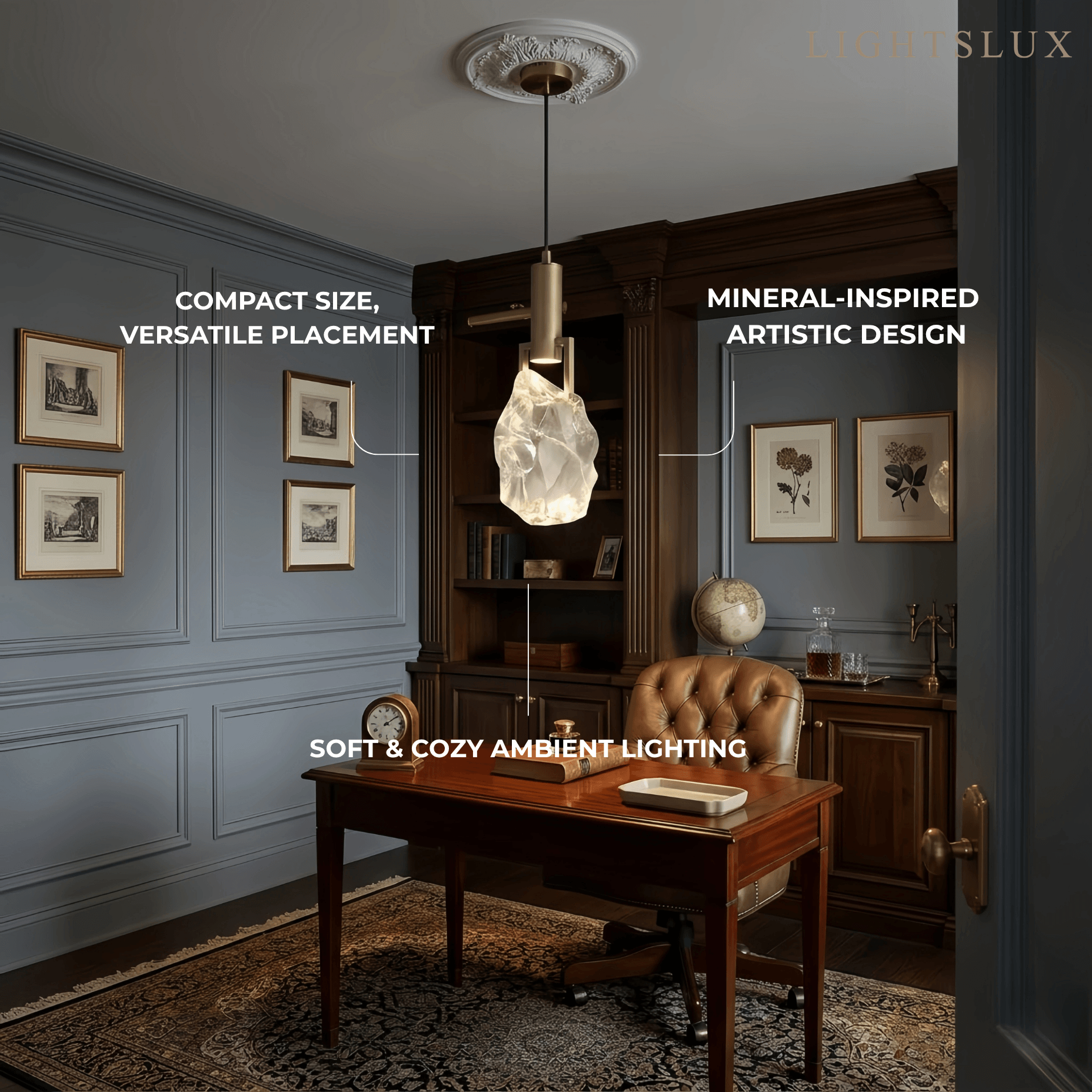 Excelis Modern Brass Pendant Light 