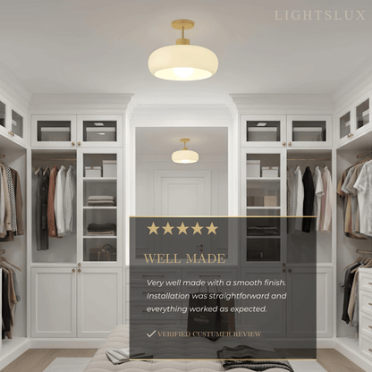 Crema Modern Glass LED Ceiling Light 