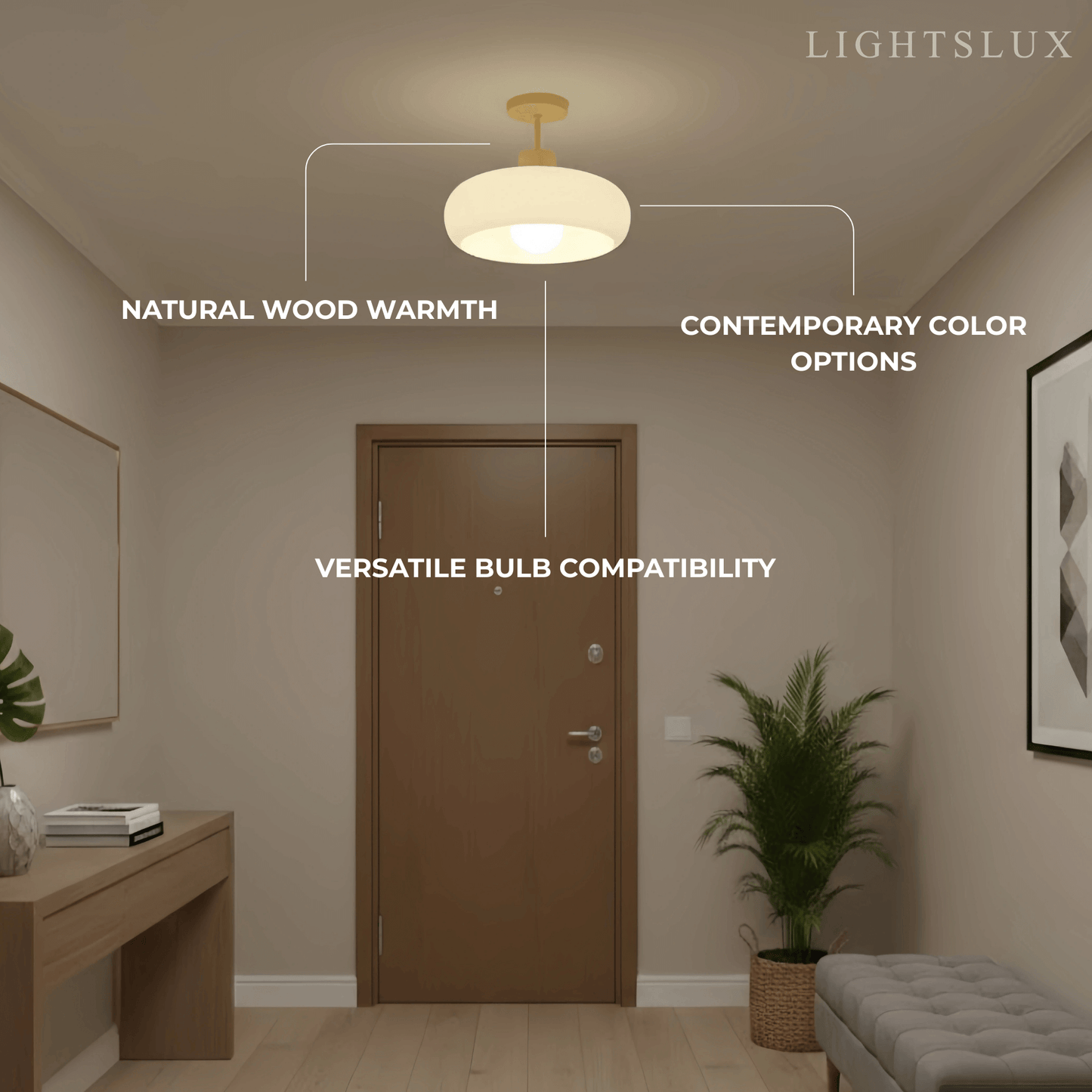Crema Modern Glass LED Ceiling Light 