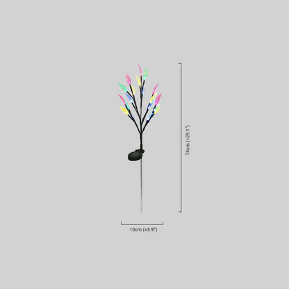 Art Deco Pathway Light - Colorful Acrylic Tree Design 