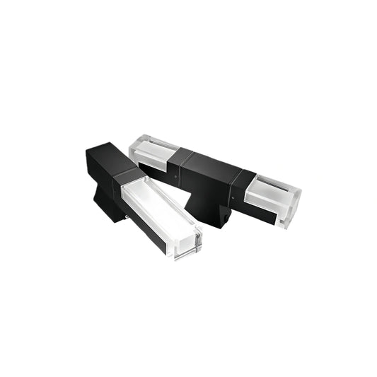 Modern Black Rectangle Outdoor Wall Light 