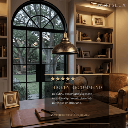 Irondale Industrial Metal Pendant Light - Copper Dome Design for Dining Room