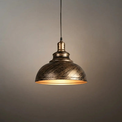 Irondale Industrial Metal Pendant Light - Copper Dome Design for Dining Room