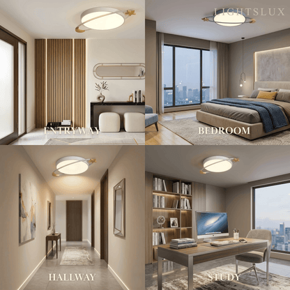 Vivara Modern Ceiling Light - Dimmable Grey/White/Green for Bedroom