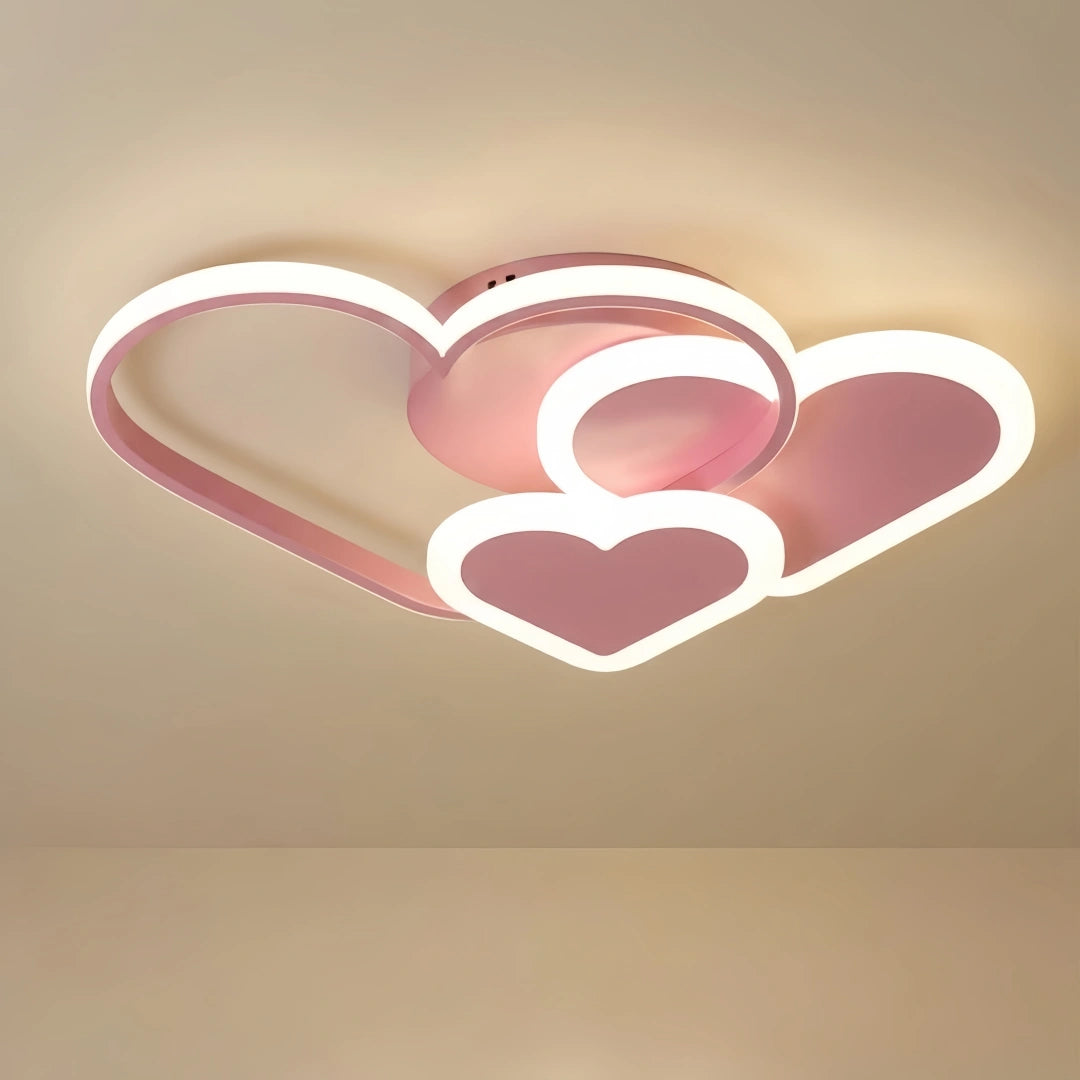 Modern LED Dimmable Star Ceiling Light – Designer Pink Kids Room