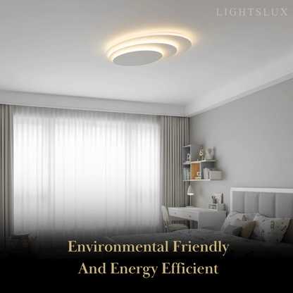Crema Modern Nordic Round Flush Mount Ceiling Light – White Fixture