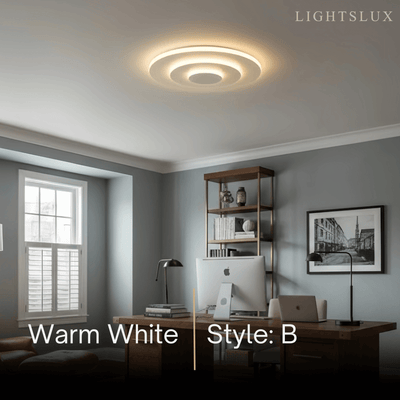 Crema Modern Nordic Round Flush Mount Ceiling Light – White Fixture