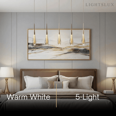 Excelis Art Deco Teardrop Pendant Light - Gold