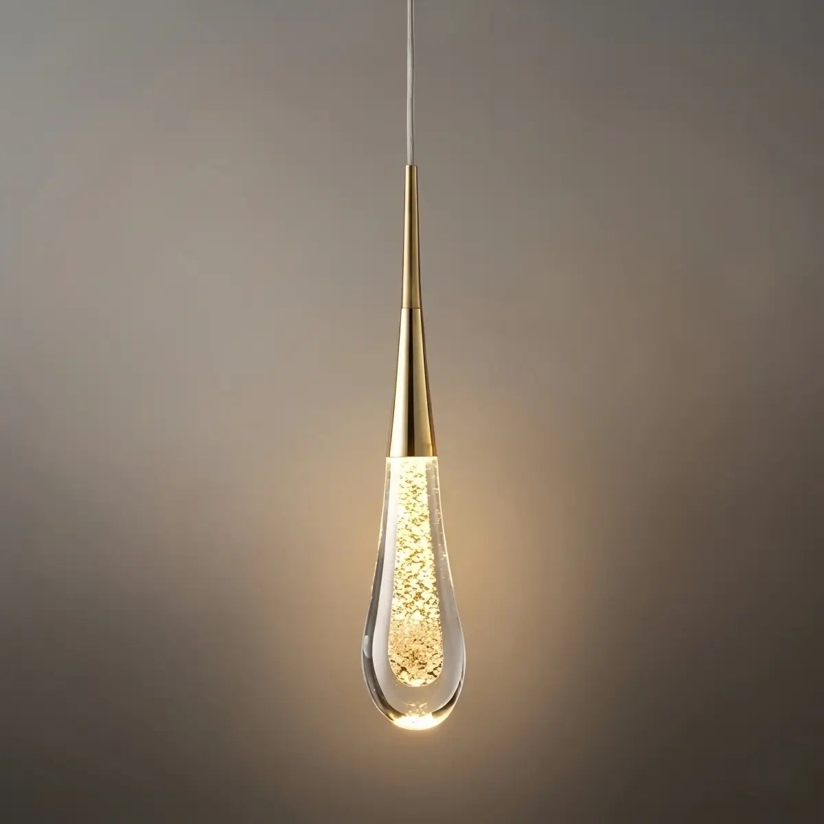 Excelis Art Deco Teardrop Pendant Light - Gold