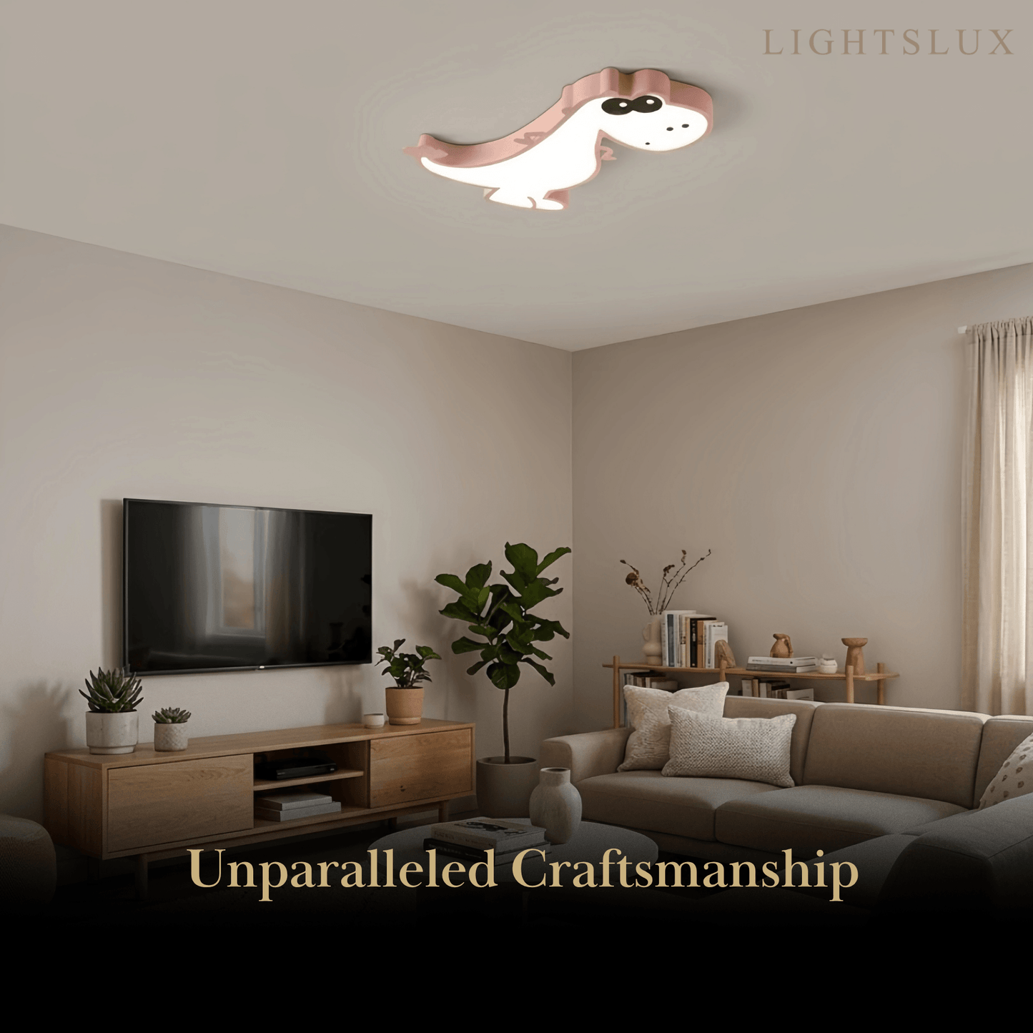 Vivara Modern Dimmable Ceiling Light - Cute Dragon Design for Children's Room
