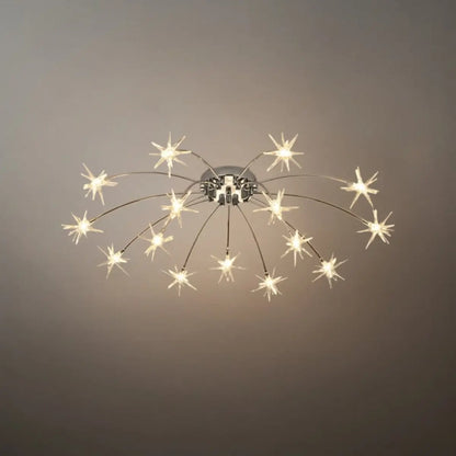Nebula Art Deco Ceiling Light - Gold/Black/Chrome Metal Fixture for Bedroom