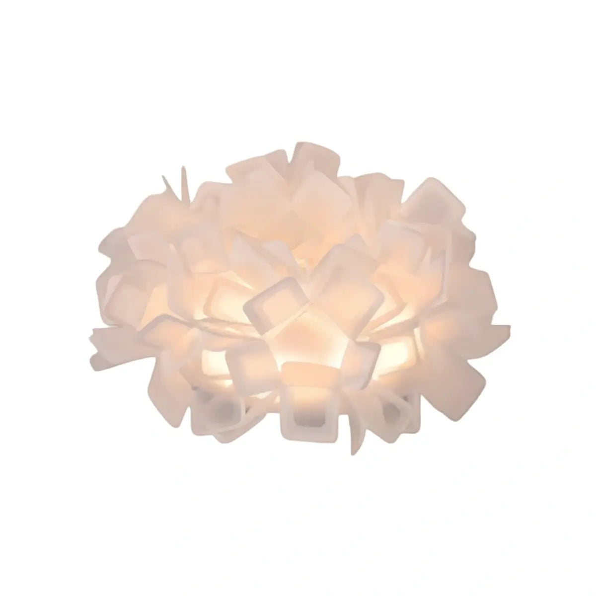 Lunara Art Deco Acrylic Ceiling Light - White Floral Design for Living Room