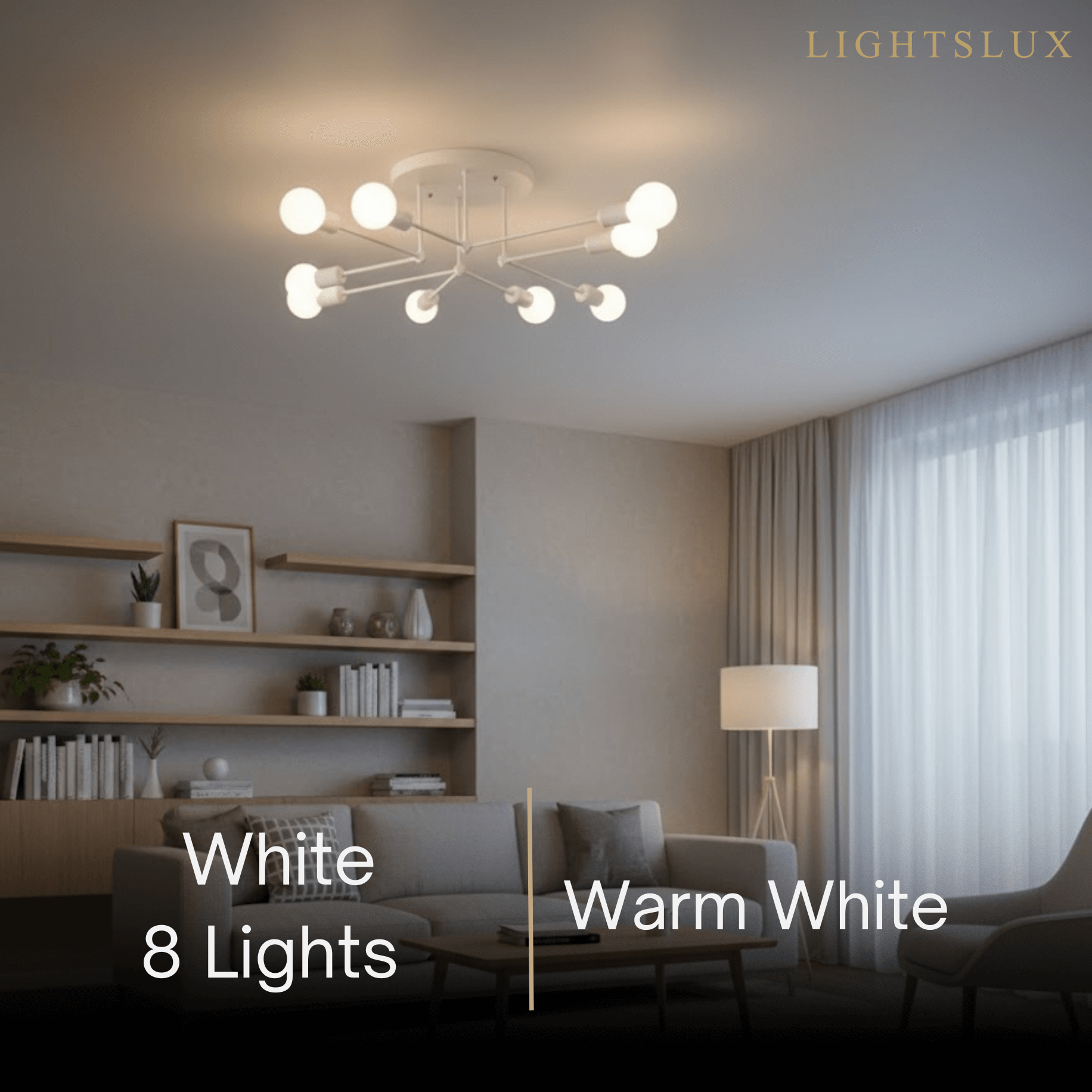 Nebula Royal Gold/Black LED Chandelier – Elegant Lighting for Living Room/Bedroom