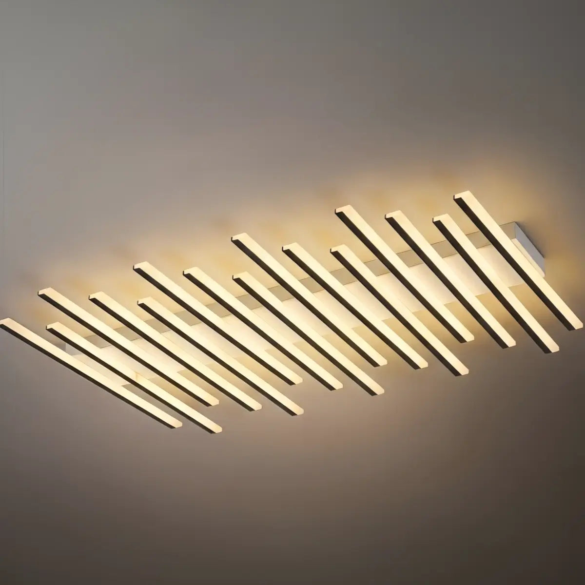 Arcato Minimalist Linear Flush Mount Light - Metal Ceiling Light for Living Room