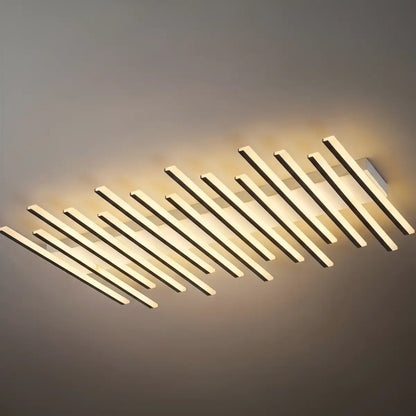 Arcato Minimalist Linear Flush Mount Light - Metal Ceiling Light for Living Room