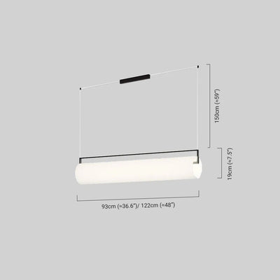  Arcato Modern Designer White Pendant Light – Cylindrical Metal & Acrylic Fixture for Dimensions