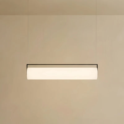 Arcato Modern Designer White Pendant Light – Cylindrical Metal & Acrylic Fixture for Dining Room