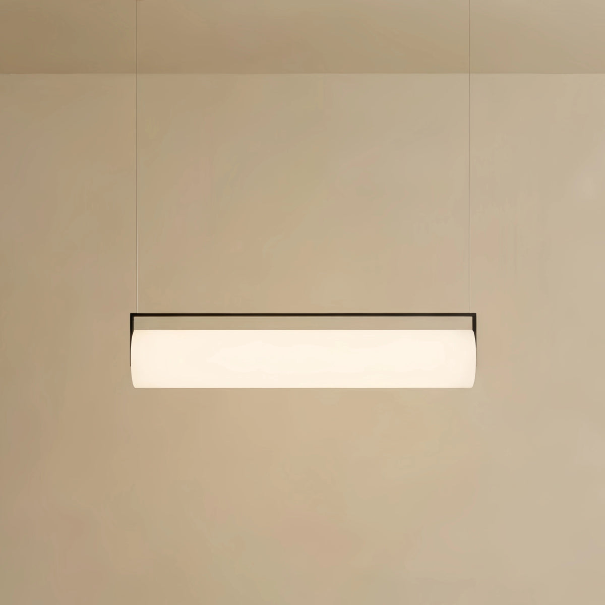 Arcato Modern Designer White Pendant Light – Cylindrical Metal & Acrylic Fixture for Dining Room