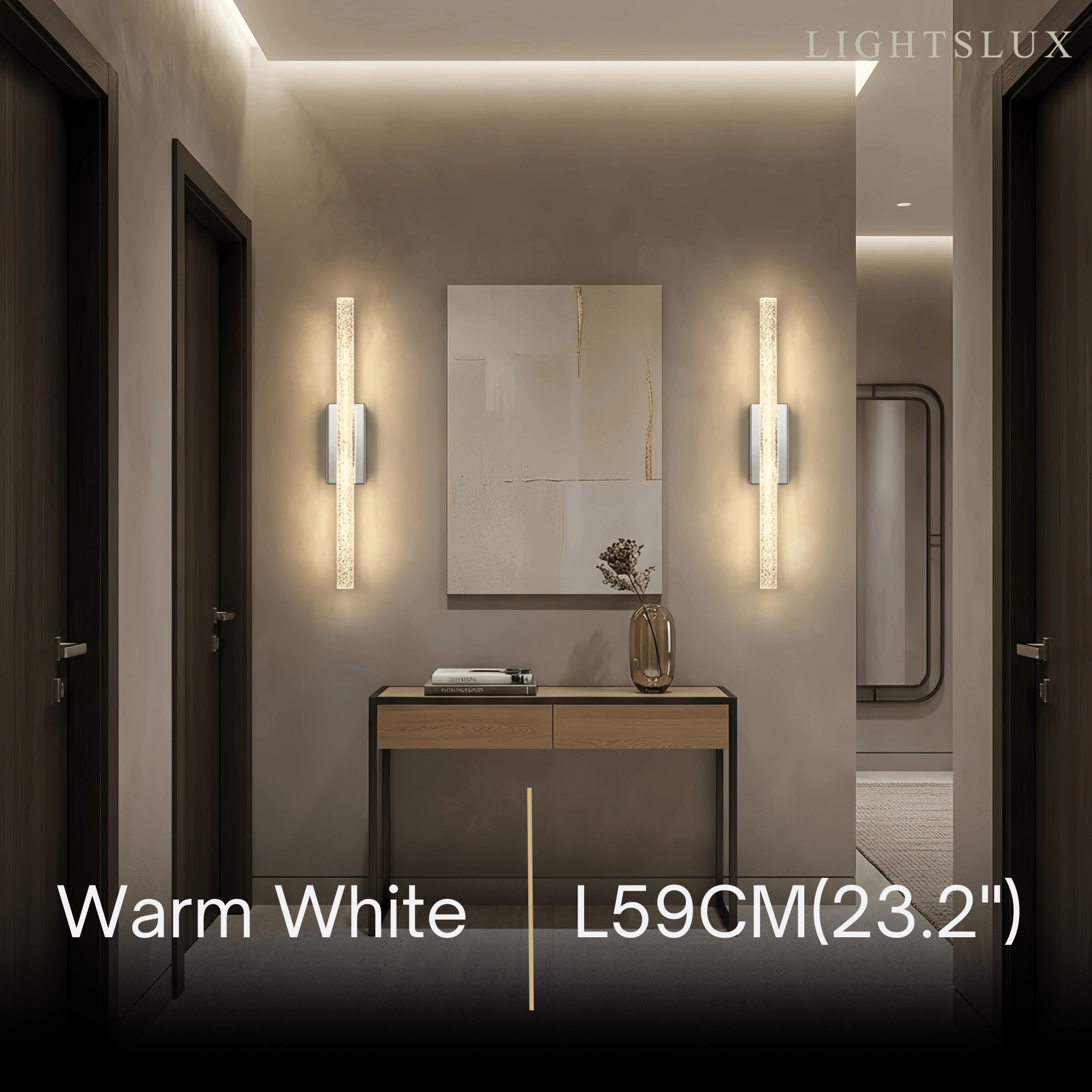Arcato Modern Silver Vanity Light