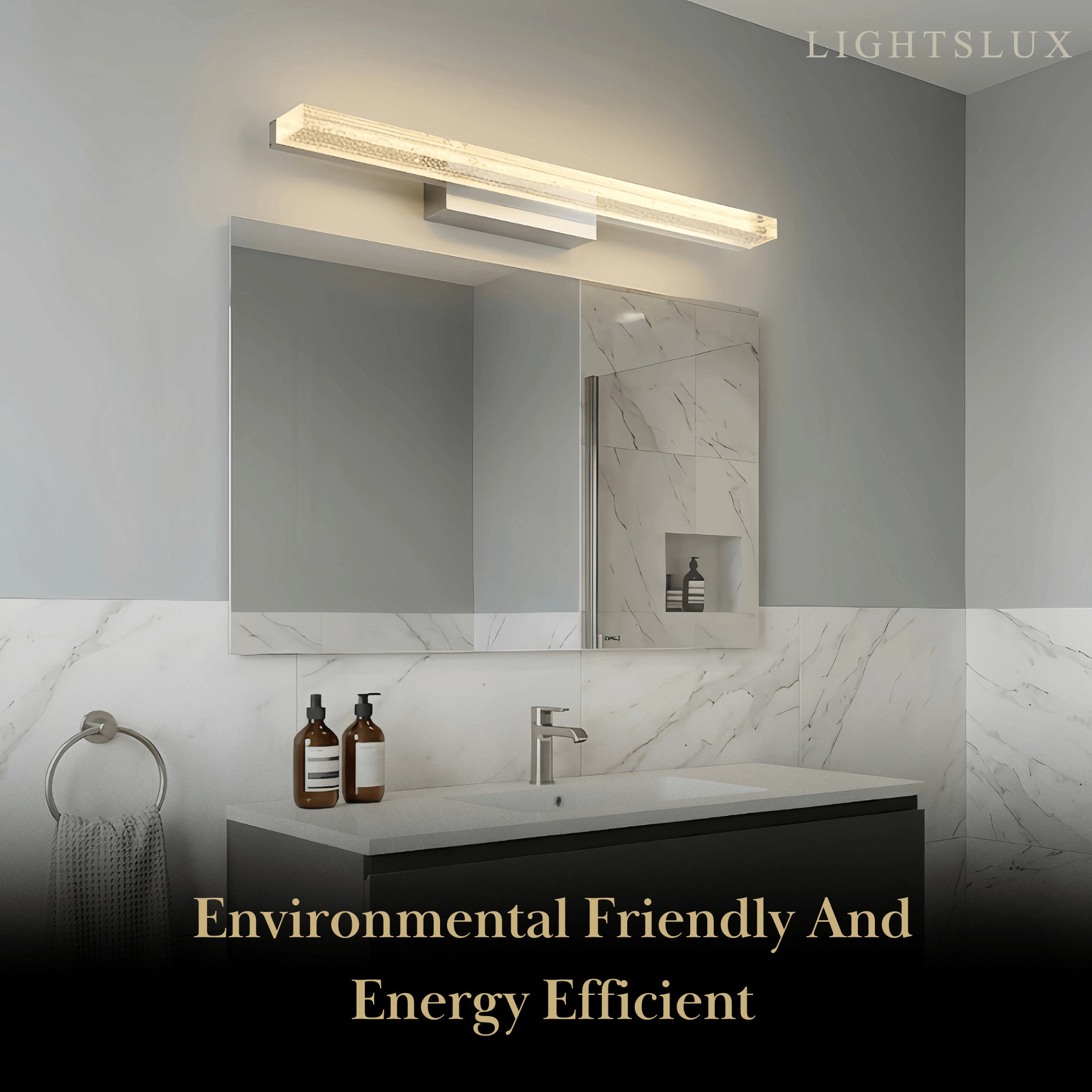 Arcato Modern Silver Vanity Light
