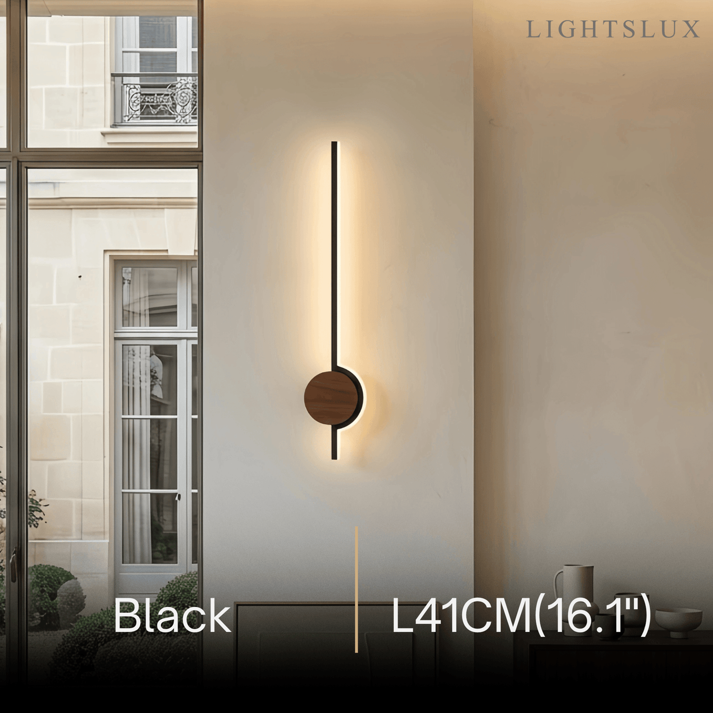 Arcato Nordic Wood & Acrylic Wall Lamp - White/Gold/Black for Dining Room