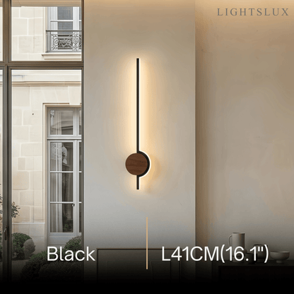 Arcato Nordic Wood & Acrylic Wall Lamp - White/Gold/Black for Dining Room