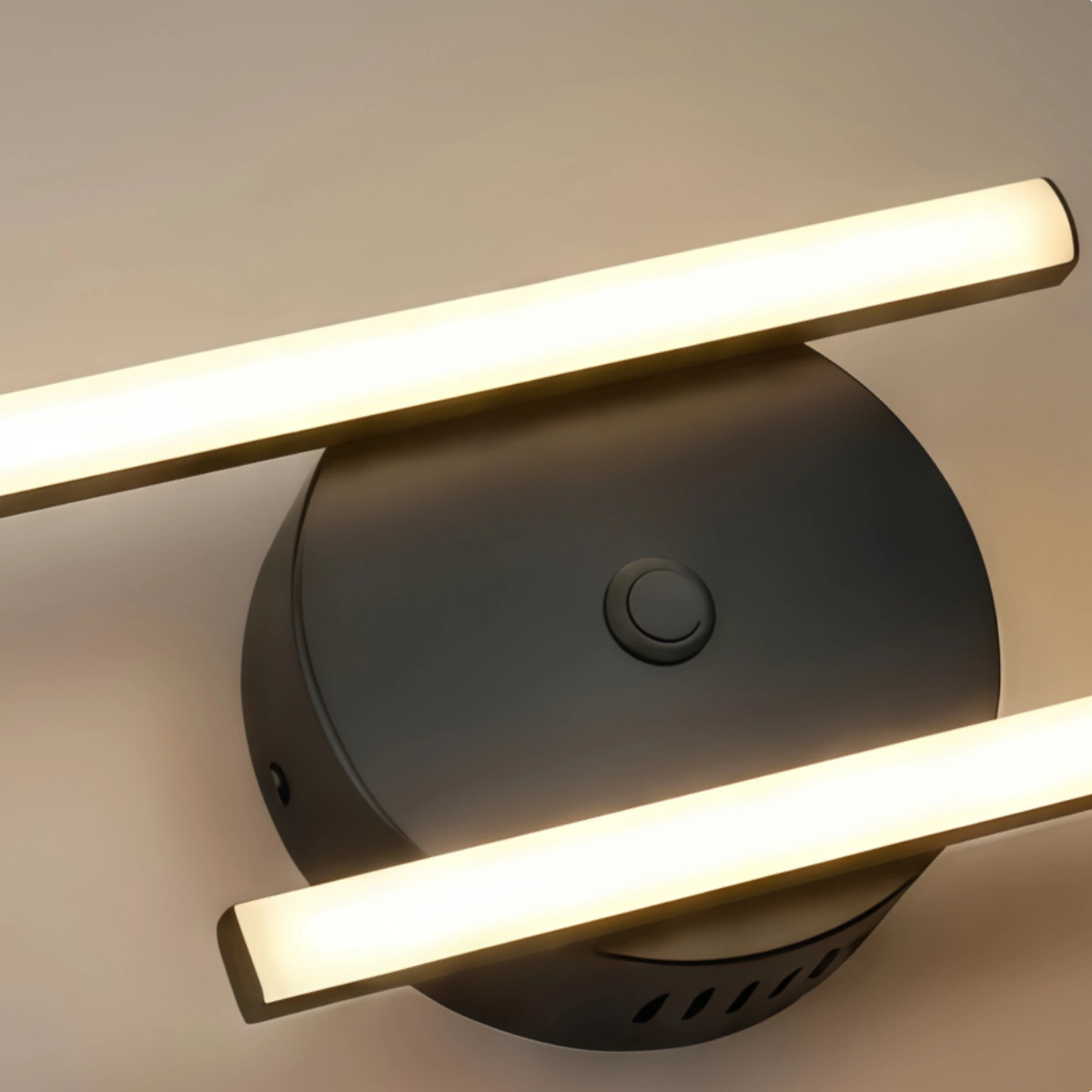 Arcato Modern Black/Silver Double Linear Wall Light