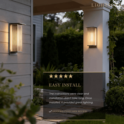 Irondale Industrial Rectangular LED Outdoor Wall Lamp – Waterproof Light for Courtyard