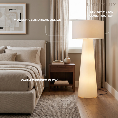 Lunara Minimalist Cylindrical Floor Lamp