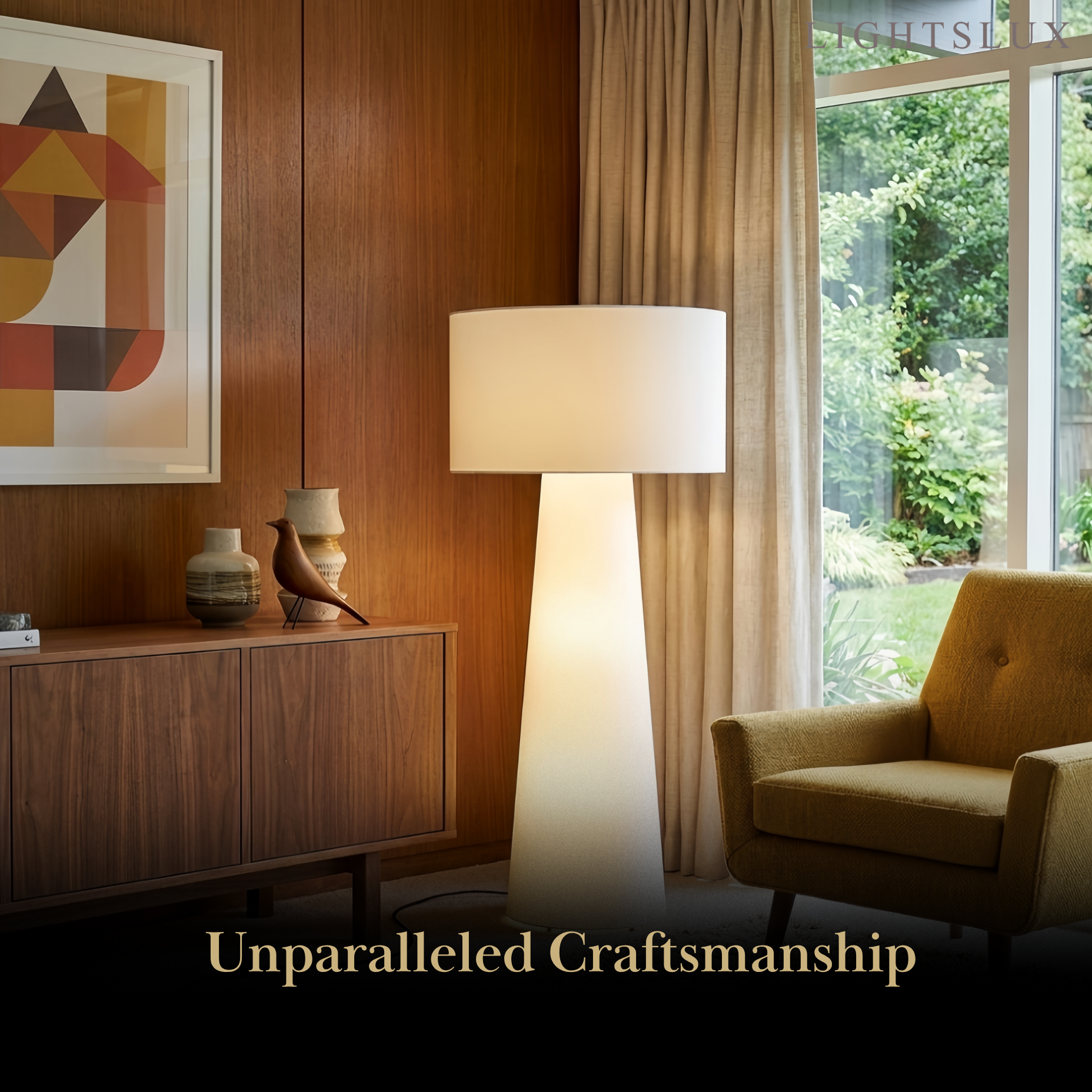 Lunara Minimalist Cylindrical Floor Lamp