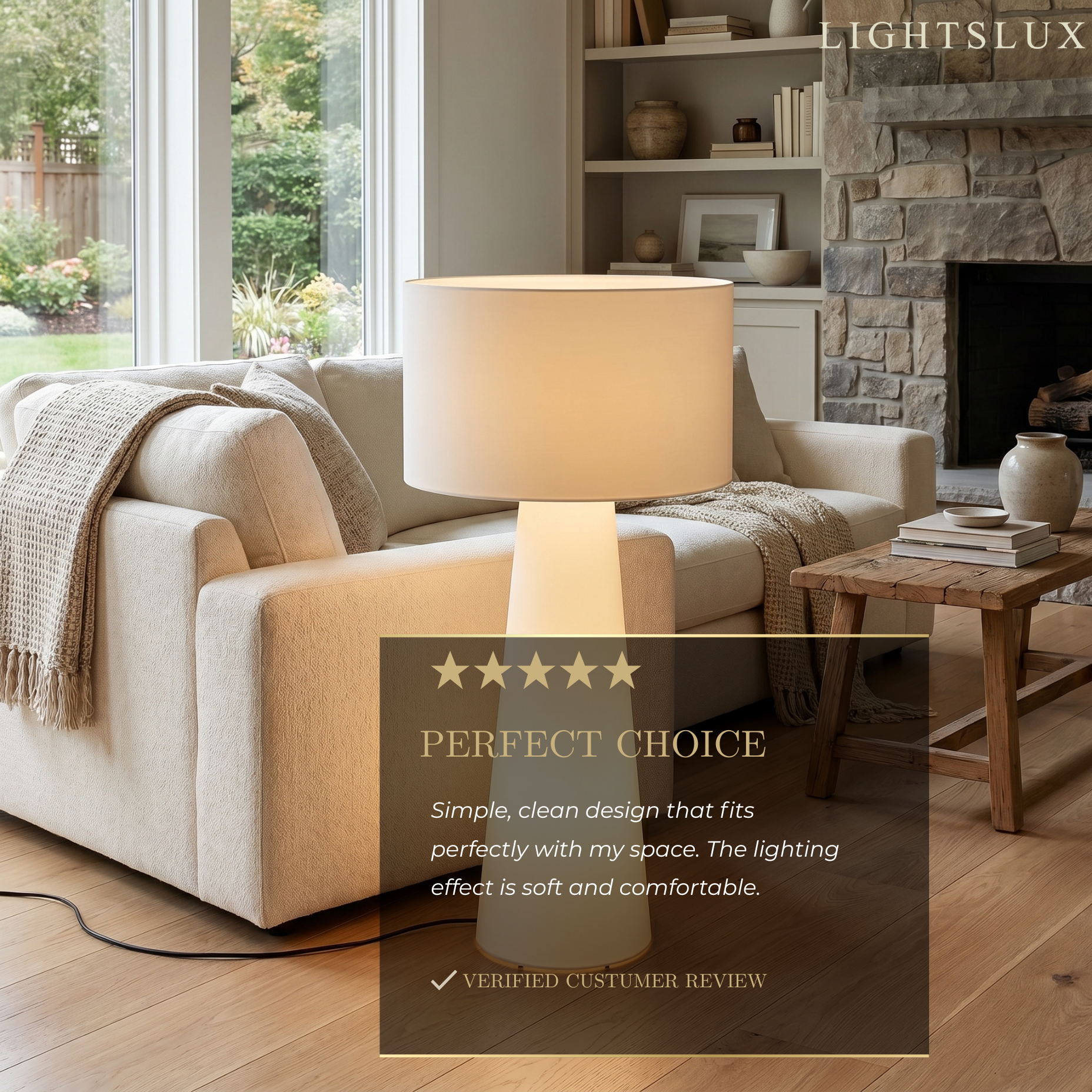 Lunara Minimalist Cylindrical Floor Lamp