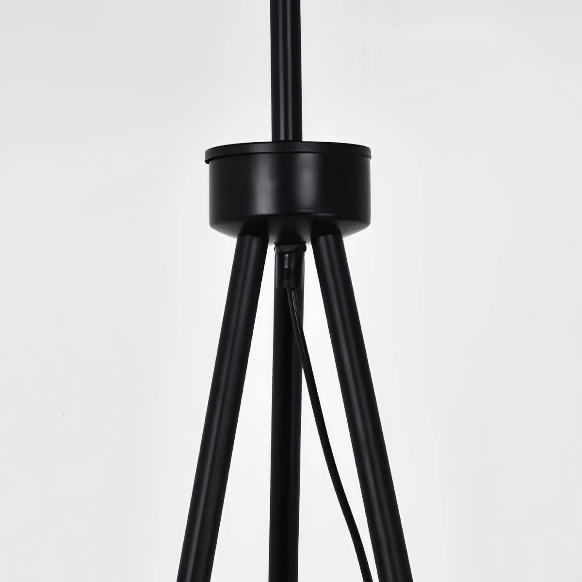 Irondale Modern Floor Lamp - Dark Green & White Tripod with Pleated Fabric for Bedroom