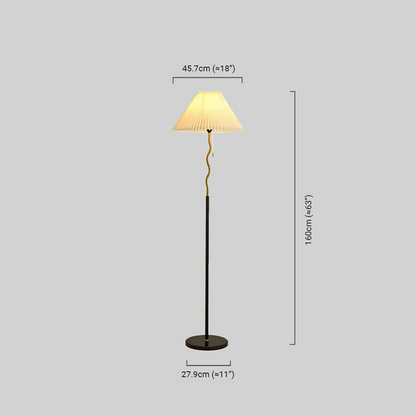 Crema Minimalist Metal & Fabric Floor Lamp