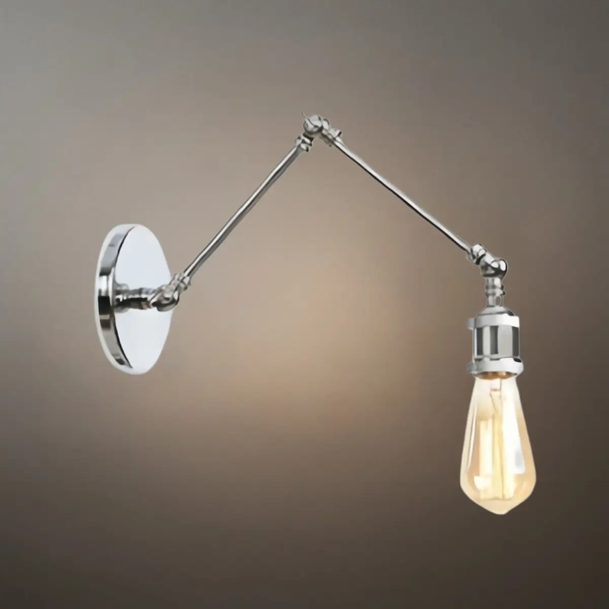 Vintage Minimalist Wall Lamp – Adjustable Tapered Metal