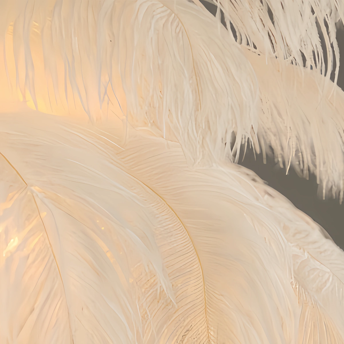 Lunara Art Deco Feather Chandelier