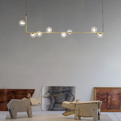 Nebula Minimalist Linear Pendant Light - Black