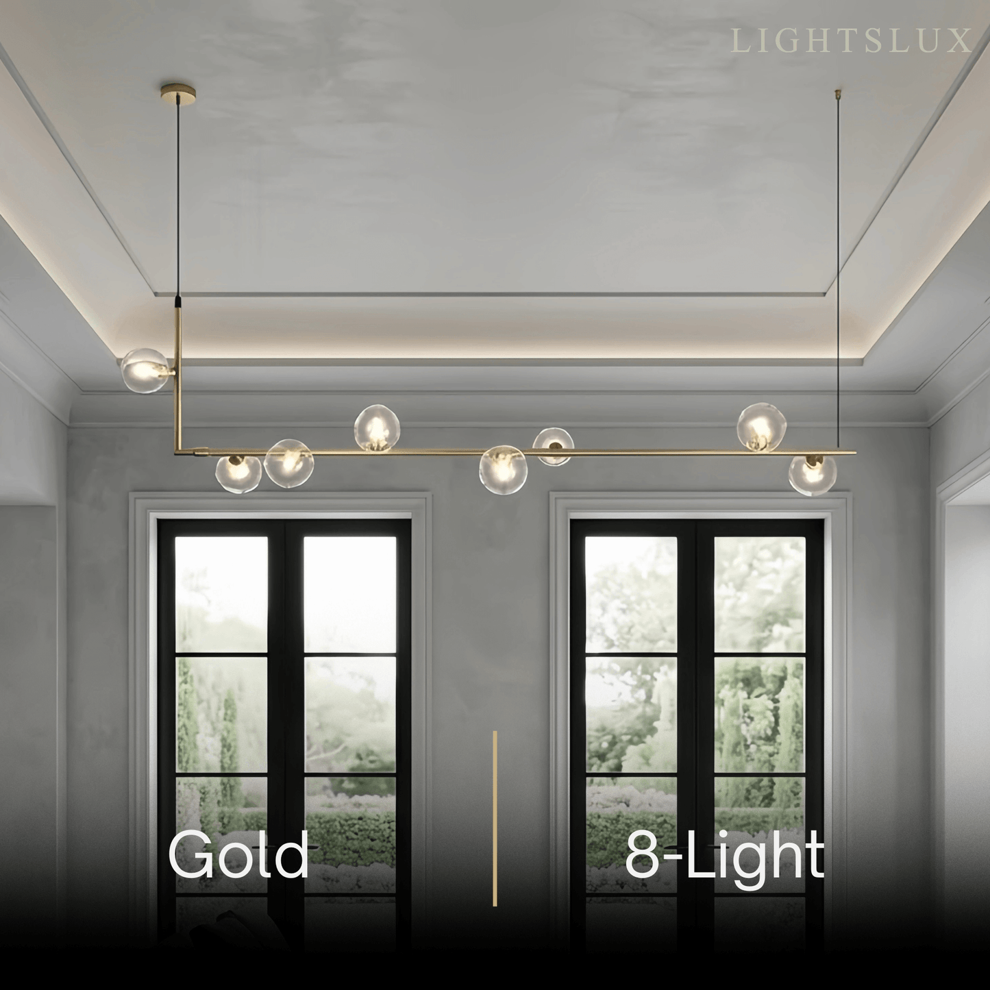 Nebula Minimalist Linear Pendant Light - Black