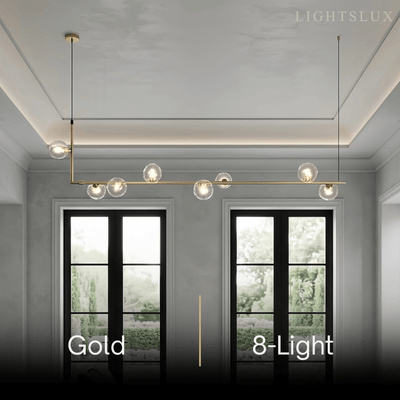 Nebula Minimalist Linear Pendant Light - Black