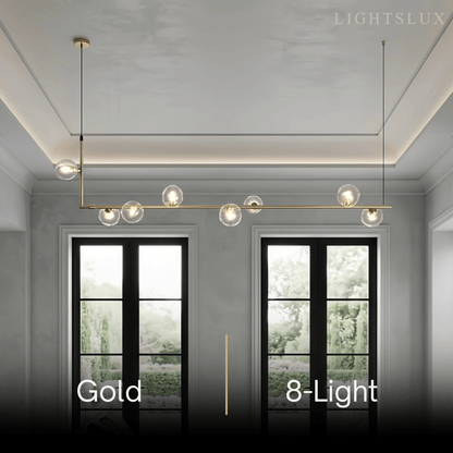 Nebula Minimalist Linear Pendant Light - Black