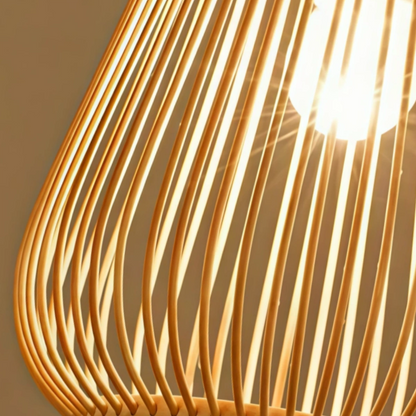 Bamburo Rustic Handwoven Rattan Pendant Light 